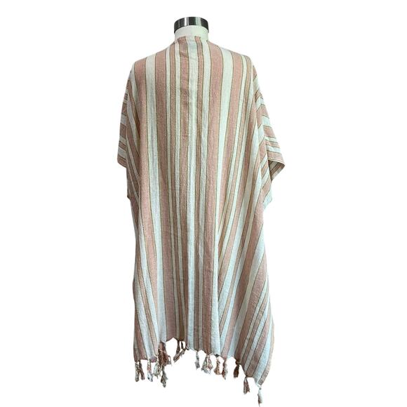 Rays for Days Revolve Coco cabana Striped 100% Cotton Kimono Coverup OS - Picture 3 of 7
